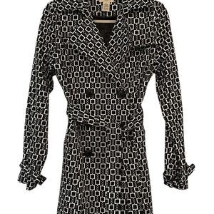 Vertigo Paris Black and White Trench Coat Size Small